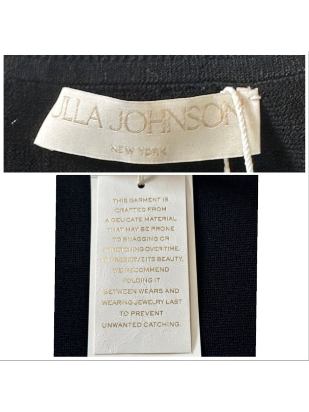 NWT Ulla Johnson Fania Short Sleeve Knit Dress Black Noir Size Large - Picture 5 of 14